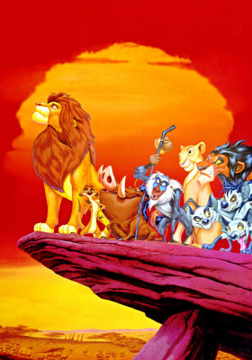 Autocolant Regele leu si prietenii, 135 x 225 cm foto
