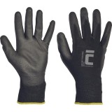 Manusi de gradinarit BUNTING Evolution Black 08/M, poliester cu PU