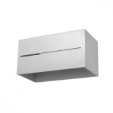 Lămpi De Perete Lobo Gri Aluminiu 2 Becuri Dreptunghiulare Moderne De Interior