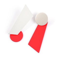 Cercei asimetrici bicolori