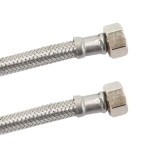 Furtun Blindat Inox 3/8" x 1/2", 1000mm DN8, certificat DVGW pentru instalații sanitare