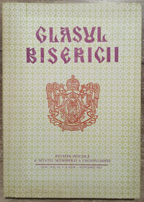 Glasul Bisericii// nr. 7-9 (iulie-septembrie) 1984 foto