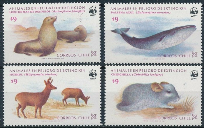 CHILE 1984 WWF ANIMALE PROTEJATE