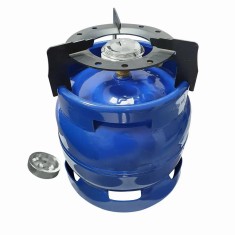 Butelie camping 8 L cu guler si arzator, Albastru + Reductie compatibila foto
