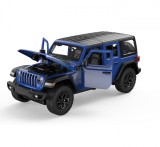 MASINUTA METALICA JEEP WRANGLER RUBICON 4XE ALBASTRU CU SCARA 1 LA 32, Rastar