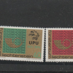 Luxemburg 1974-Centenar U.P.U.,1874-1974,serie 2 valori dantelate,MNH,Mi.607-608