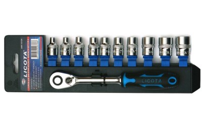 Torx Nuss Satz, 3/8 Zoll, E-Profil, mit Knarre foto