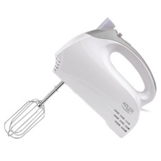 Mixer de mana Adler, 5 viteze, 300 W, functie Turbo, Alb