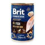 Hrana umeda pentru caini Brit Premium, Peste cu piele, 400g