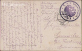 HST CP224 Carte poștală austro-ungară Feldpost 143 + Etappenmagazin Zarwanica, Circulata, Printata