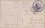 HST CP224 Carte poștală austro-ungară Feldpost 143 + Etappenmagazin Zarwanica, Circulata, Printata