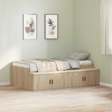 VidaXL Cadru de pat cu depozitare Stejar sonoma 80 x 200 cm