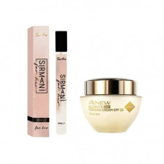 Set parfum dama Sentio Sirmani 35 ml si crema de fata Anew 45 ani +, de zi