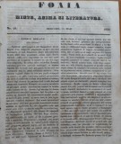 Foaia pentru minte, inima si literatura, nr. 19, 1853, Brasov, Redactor Iacob Muresanu