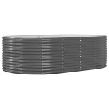 Cumpara ieftin Pat de gradina inaltat, antracit, 212x140x68 cm, otel galvanizat