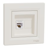 Priza RJ45 simpla UTP CAT5E Schneider Asfora crem EPH4300123