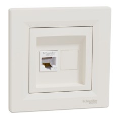 Priza RJ45 simpla UTP CAT5E Schneider Asfora crem EPH4300123