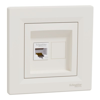 Priza RJ45 simpla UTP CAT5E Schneider Asfora crem EPH4300123 foto