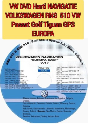 Dvd Harti Navigatie Volkswagen RNS 510 VW Passat CC Vw Tiguan VW Golf GPS Hărți Navigatie foto