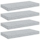 Cumpara ieftin Rafturi perete suspendate, 4 buc., gri beton, 50x23,5x3,8 cm, MDF