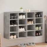 vidaXL Dulap pentru pantofi cu raft Gri Betonal 52.5 x 30 x 50 cm