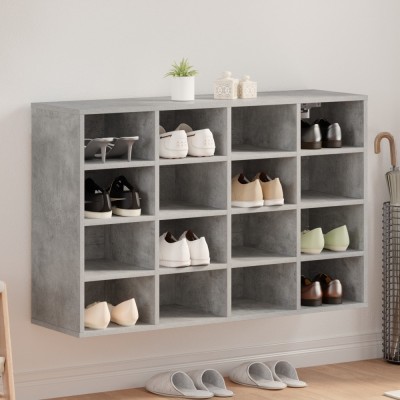 vidaXL Dulap pentru pantofi Gri beton 103x30x51 cm Lemn compozit foto