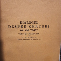 H. Mihaescu - Dialogul despre oratori al lui Tacit (1946)