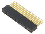 Soclu pini mamă 2,54mm 40 THT PCB aurit