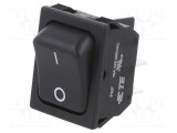 Rocker DPST 2 ON-OFF 10A/250VAC Negru TE Connectivity