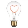 Lampa LED Sticla, Model Inima, Conector USB Type C, Transparent, Diametru 6cm, Inaltime 10cm, Oem