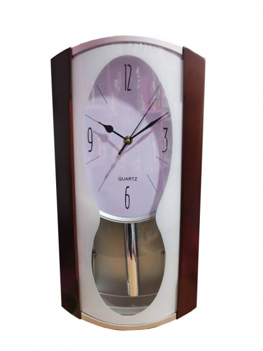 Ceas de perete cu pendul, Silentios, 45 cm, ZX2387A