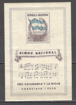 Argentina.1944 Pentru provincia La Rioja si Catamarca-Bl. 1 buc. GA.250 foto