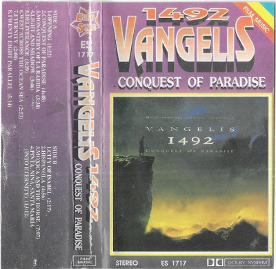 Casetă audio Vangelis &amp;ndash; 1492 - Conquest of Paradise - Music From The Soundtrack foto