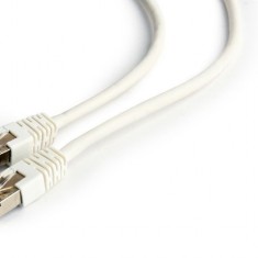 PATCH CORD FTP GEMBIRD Cat6, cupru-aluminiu, 0.25 m, alb, AWG26, ecranat &quot;PP6-0.25M/W&quot; (timbru verde 0.08 lei)