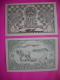 HOPCT BANCNOTA NOTGELD NR 29 DIETRICHSCHLAG - SET 2 BUC -50 SI 20 HELLER 1920 -AUSTRIA