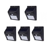 Set 5 Lampi Solare LED SMD, Senzor Miscare &amp; Lumina, 120 Lumeni, IP65, ROHS - Iluminat Gradina, Economice