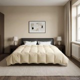 vidaXL Duvet complet pe tot parcursul anului Patos Crem 240 x 260 cm 42026072