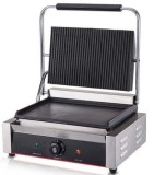 Cumpara ieftin Panini grătar contact grill striat &icirc;n partea de sus