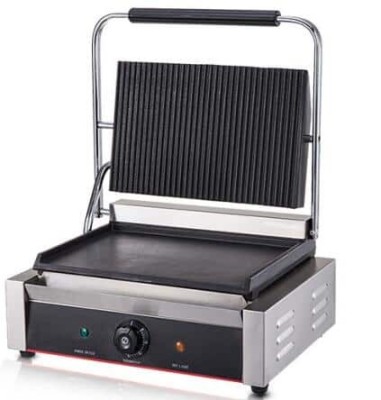 Panini grătar contact grill striat &amp;icirc;n partea de sus foto