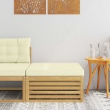 vidaXL Taburet pentru exterior Lemn Solid de Acacia Alb 901562