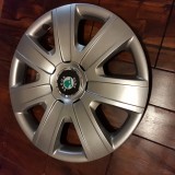 Capace Roti 14 inch Skoda, VW, Opel, Ford, Audi, Fiat, Hyundai, Toyota - Gri - Set 4 Bucati, Flexibile, Calitate Superioara