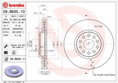 BREMBO 09.B635.11 PRIME LINE - UV Coated Disc frana