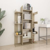 Biblioteca Gossi Stejar Sonoma, 86x25.5x140 cm, PAL, Rafturi Depozitare Living, Birou, Design Modern