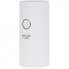 Rasnita de cafea Adler AD 4446ws, 75 g, 150 W, Alb/Argintiu