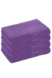 Cumpara ieftin Set 4 Prosoape Baie Lux Bumbac 100% Mov 550 GSM- 70x130 Cm