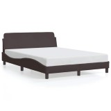 Cumpara ieftin Cadru de pat, Dover, maro inchis, 140x200 cm, textil