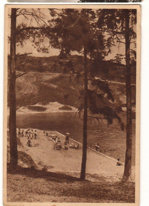 CPIB 18237 CARTE POSTALA - SLANIC PRAHOVA. PLAJA, RPR, 1953, LIBRARIA NOASTRA