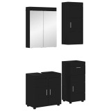 vidaXL Set de mobilier pentru baie cu sertar TULUM Negru Lemn compozit 3398045