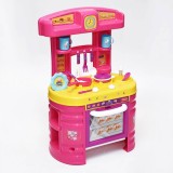 Bucatarie Jucarie Peppa Pig, 13 Accesorii, 72cm, Roz, Plastic, 3+ Ani