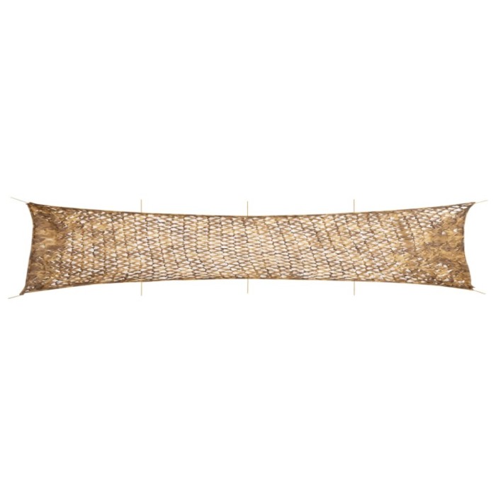 vidaXL Plasă de camuflaj cu geantă de depozitare, nisipiu, 844x142 cm